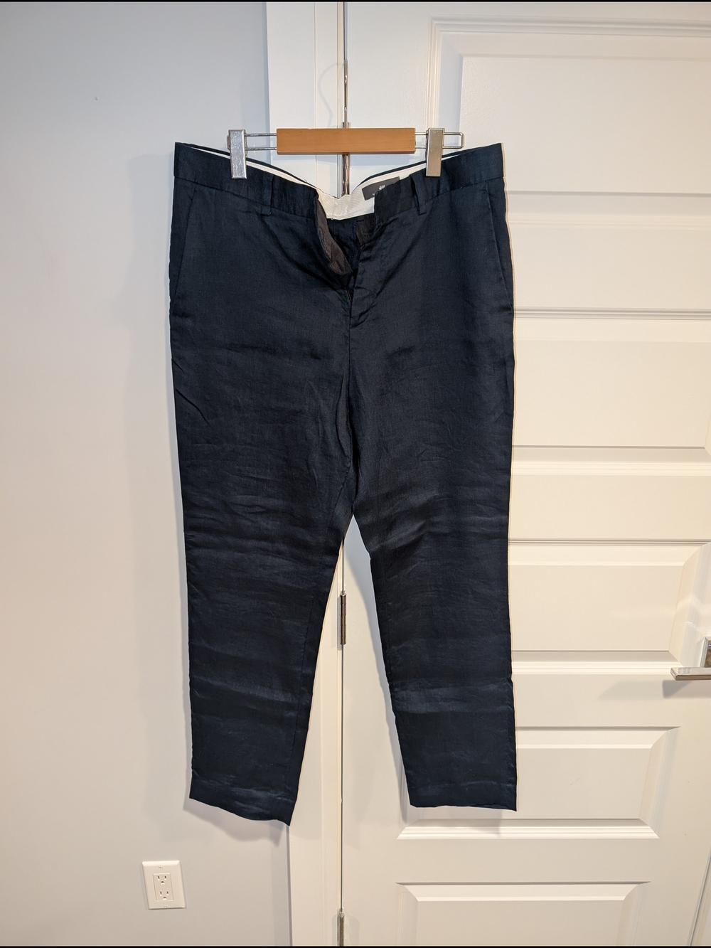 H&M Navy Linen Dress Pants